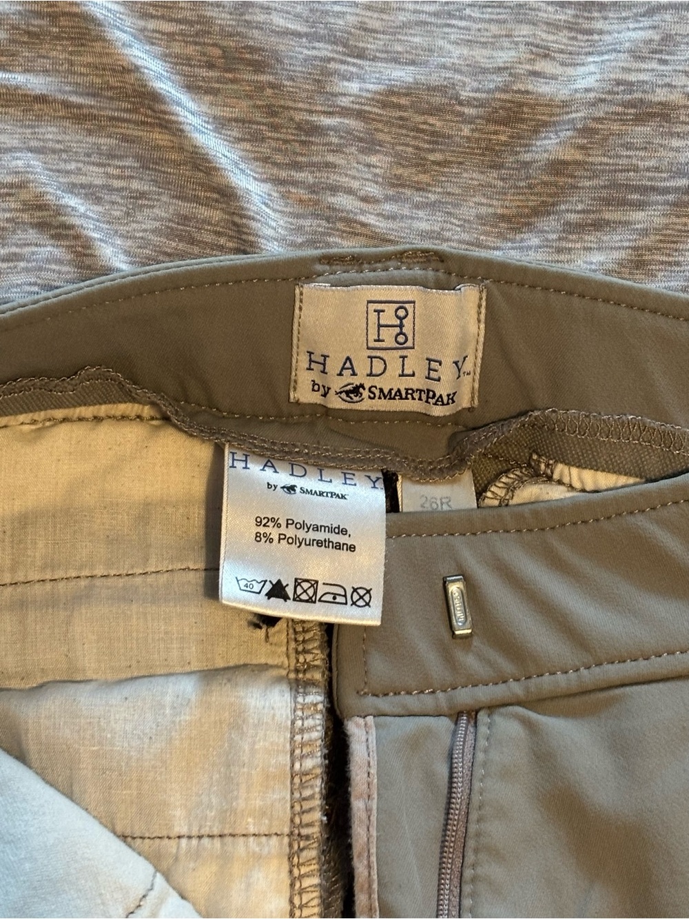 SmartPak Hadley Mid-Rise Riding Breeches - Light Green 26R - Picture 4 of 5